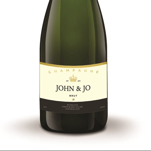 Personalised Champagne - Gold Fabulous Label - Shop Today